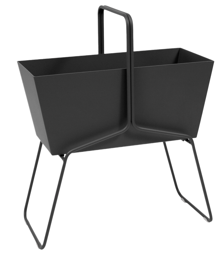 High Basket Planter - Fermob - Outdoor Furniture - Liquorice - HORNE