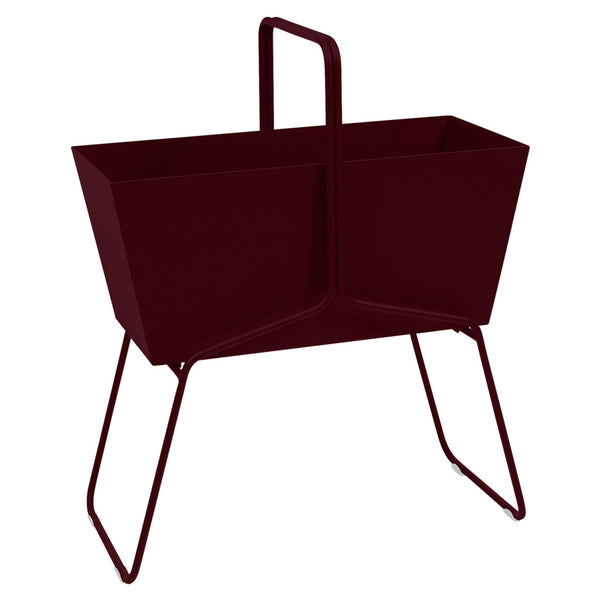 High Basket Planter - Fermob - Outdoor Furniture - Black Cherry - HORNE