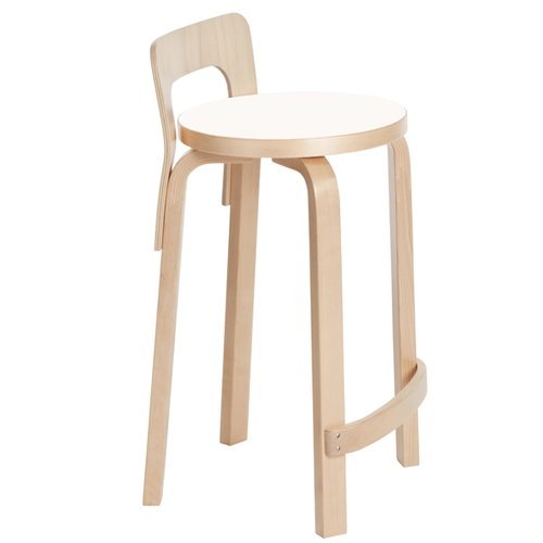 High Chair K65 - Artek - Stools + Benches + Ottomans - White Laminate Seat - HORNE
