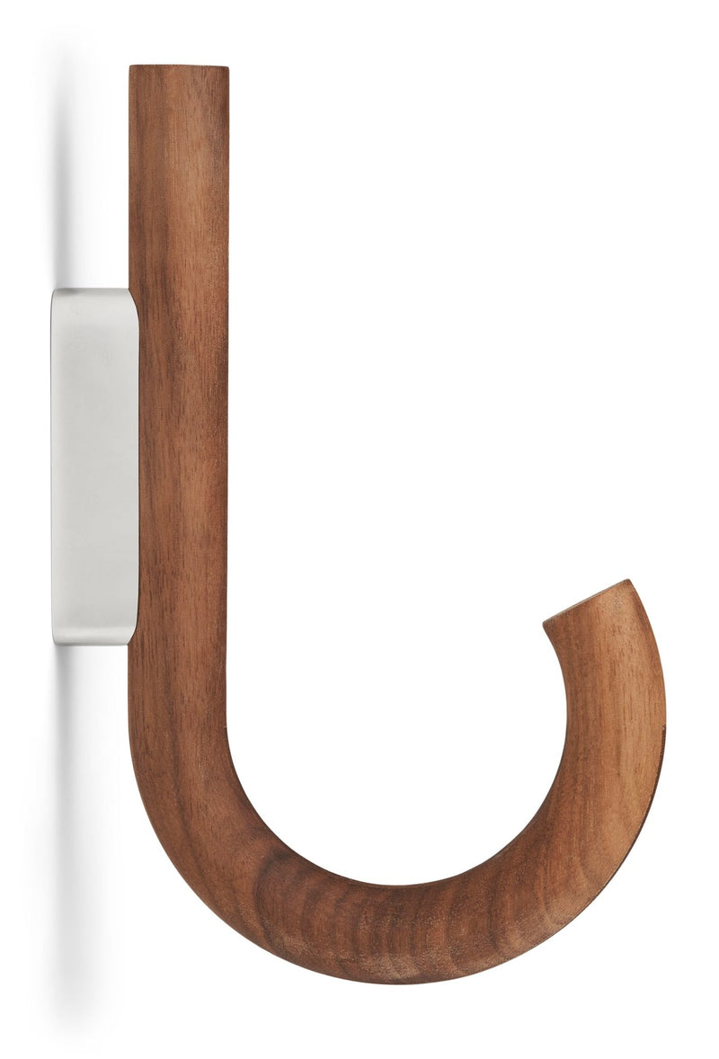 Hook Hanger - Set of 2 - Gejst - Storage + Organization - Oak - Brass - HORNE