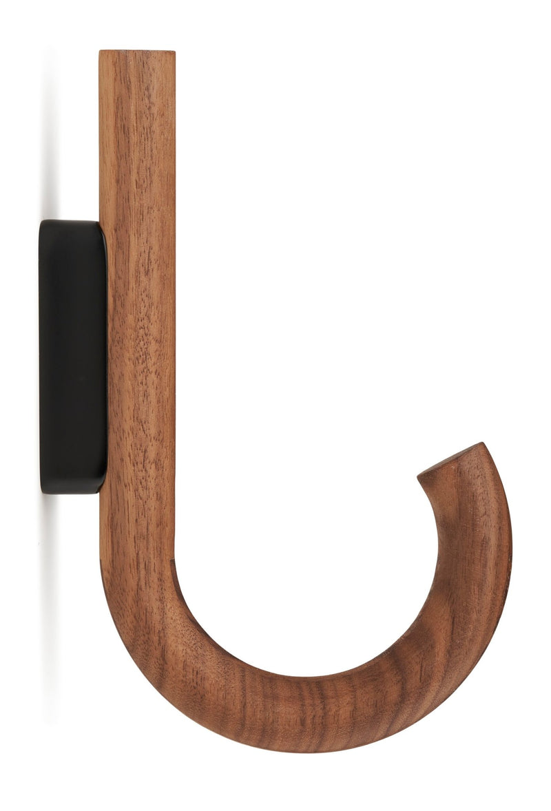Hook Hanger - Set of 2 - Gejst - Storage + Organization - Oak - Brass - HORNE