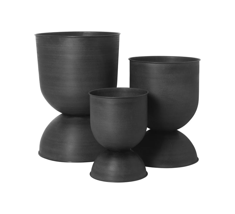 Hourglass Pot - Ferm Living - Office Accessories - Black / Dark Grey - Small - HORNE