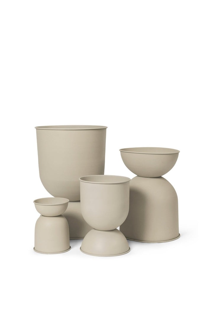Hourglass Pot - Ferm Living - Office Accessories - Cashmere - Large - HORNE