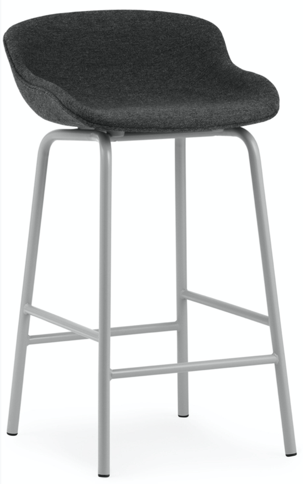 Hyg Bar Stool - Full Upholstery - Normann Copenhagen - Chairs - White - Camira MainLineFlax - Camden - HORNE