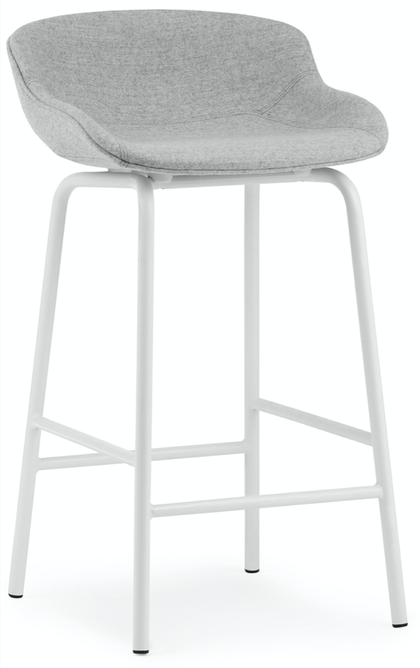 Hyg Counter Stool - Full Upholstery - Normann Copenhagen - Chairs - White - Camira MainLineFlax - Camden - HORNE