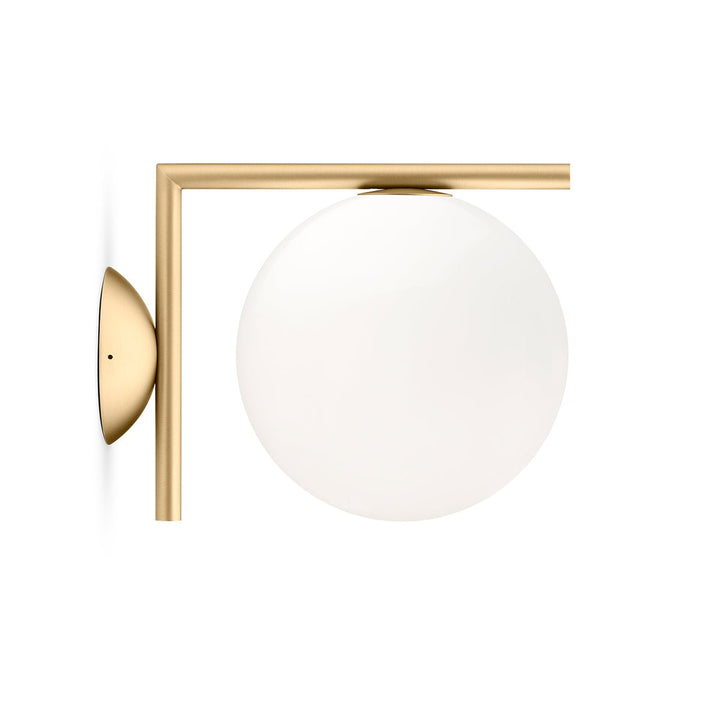 IC Ceiling & Wall Light - Flos - Wall Sconces - C/W1: 8.5" H - Brass - HORNE