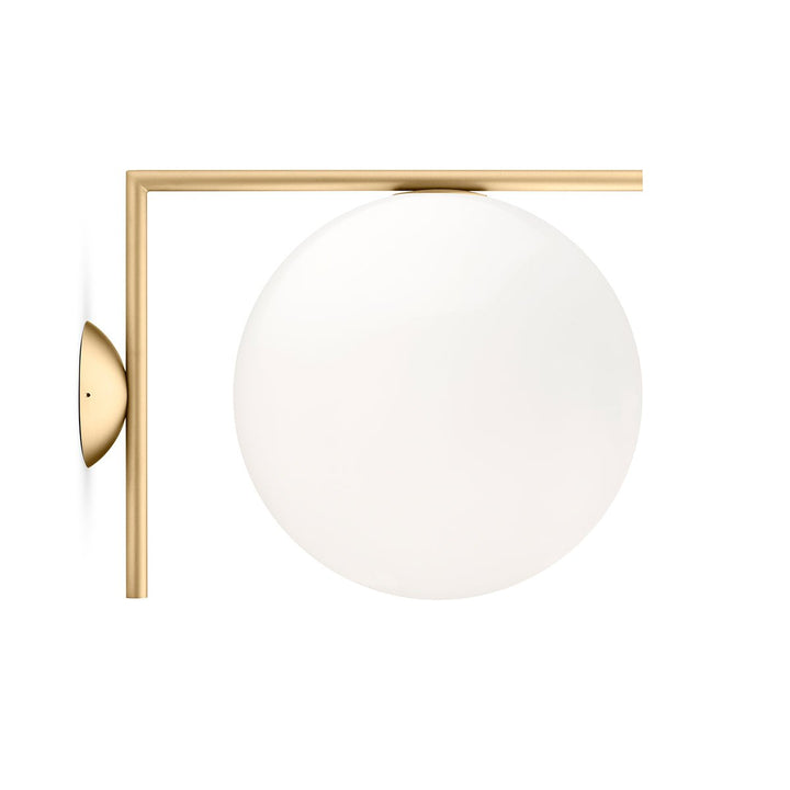 IC Ceiling & Wall Light - Flos - Wall Sconces - C/W2: 12.4" H - Brass - HORNE