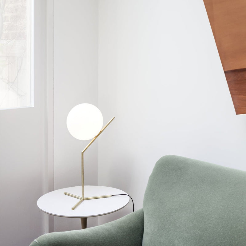 IC Dimmable Table Lamp - Flos - Table + Task - T1 High - Brass - HORNE