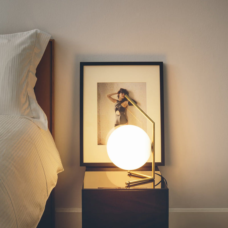 IC Dimmable Table Lamp - Flos - Table + Task - T1 High - Brass - HORNE