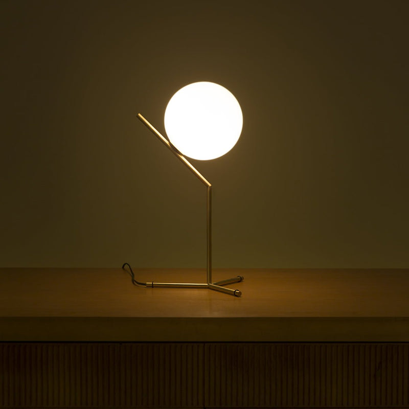 IC Dimmable Table Lamp - Flos - Table + Task - T1 High - Brass - HORNE