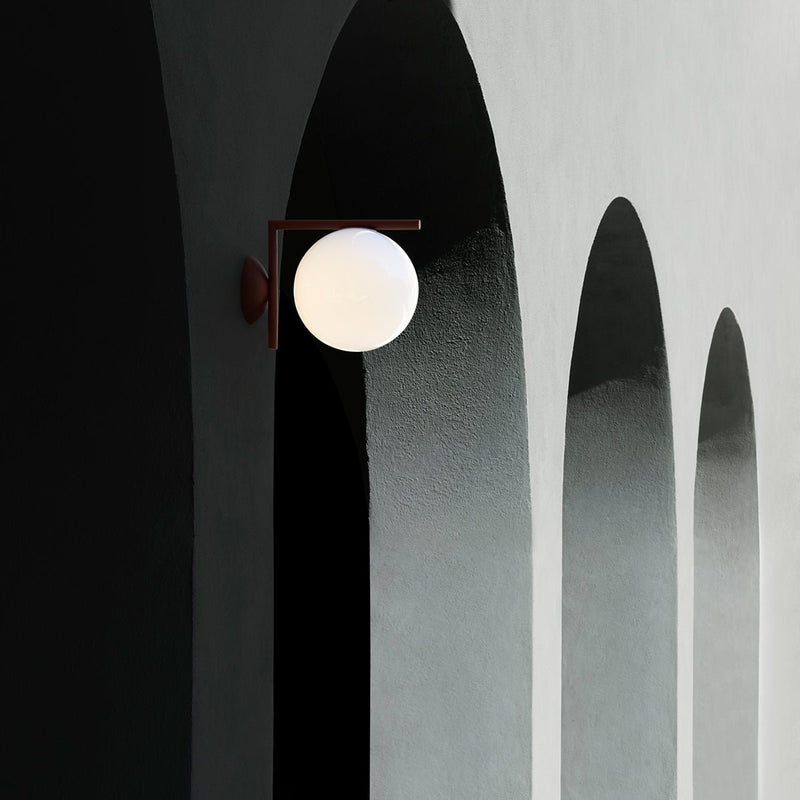 IC Outdoor 1 - Ceiling / Wall Sconce - Flos - Wall Sconces - Black - HORNE