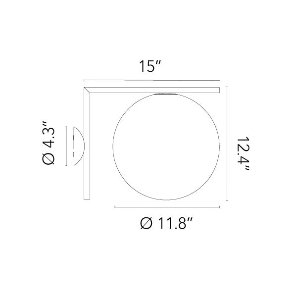 IC Outdoor 2 - Ceiling / Wall Sconce - Flos - Wall Sconces - Deep Brown - HORNE