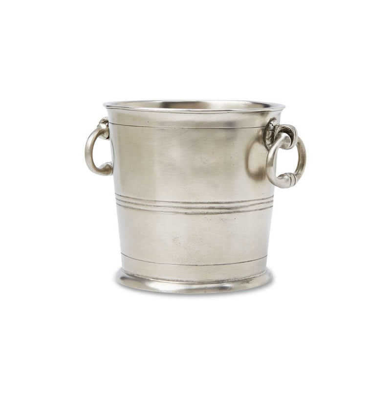 Ice Bucket with Rings - Match Pewter - Barware - With Tongs - HORNE