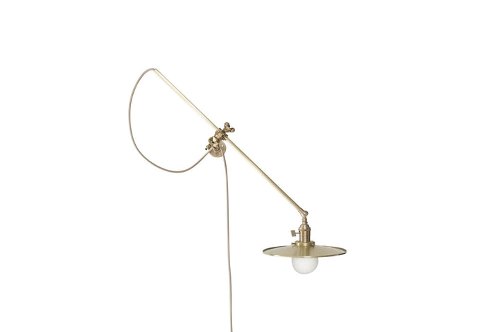 Industrial Wall Lamp - Workstead - Wall Sconces - Hardwired - Hewn Brass - HORNE