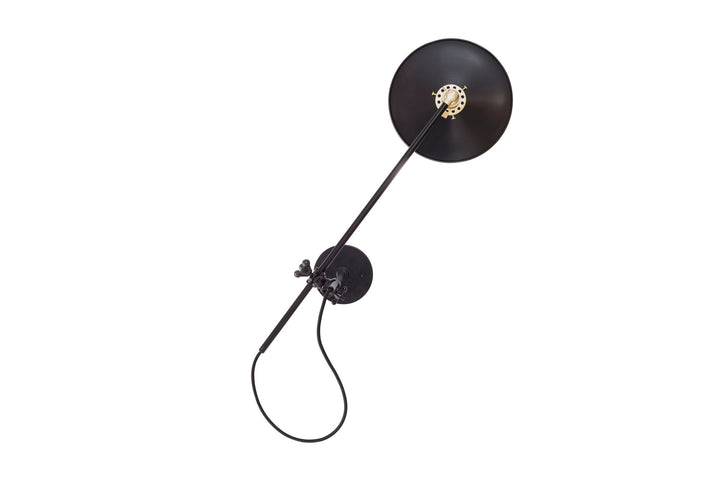 Industrial Wall Lamp - Workstead - Wall Sconces - Hardwired - Hewn Brass - HORNE