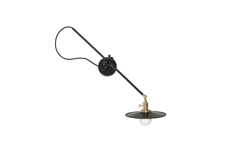 Industrial Wall Lamp - Workstead - Wall Sconces - Hardwired - Hewn Brass - HORNE