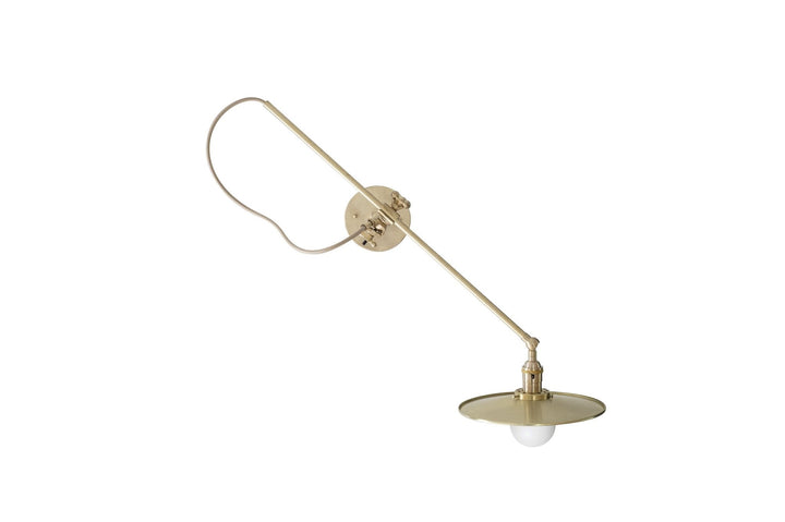 Industrial Wall Lamp - Workstead - Wall Sconces - Hardwired - Hewn Brass - HORNE