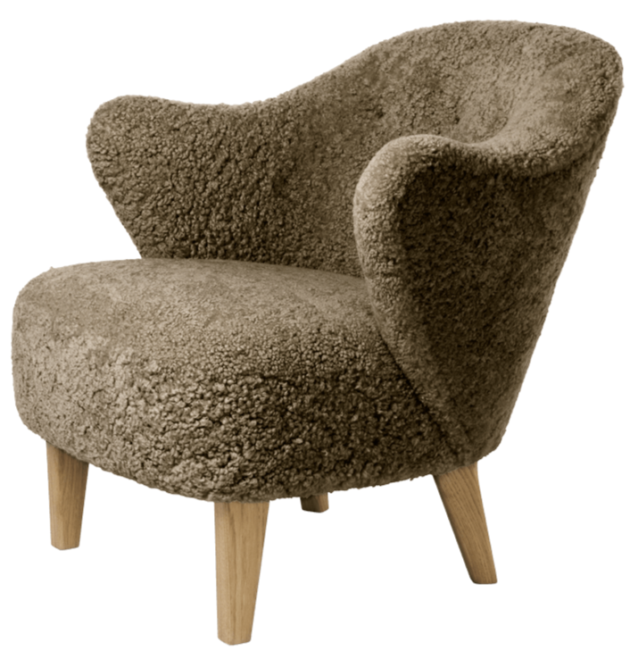 Ingeborg Lounge Chair - Sheepskin - Audo Copenhagen - Chairs - Moonlight - Smoked Oak - HORNE