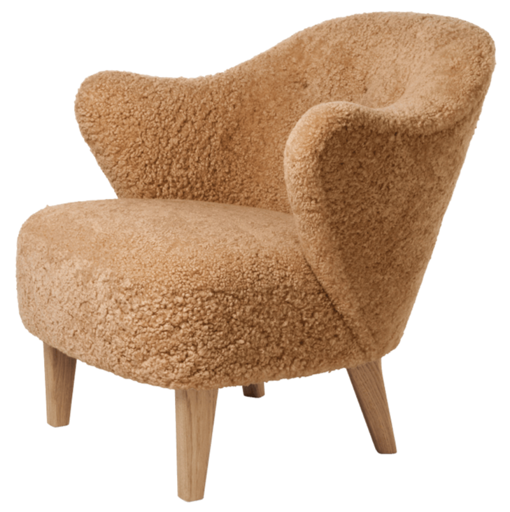 Ingeborg Lounge Chair - Sheepskin - Audo Copenhagen - Chairs - Moonlight - Smoked Oak - HORNE