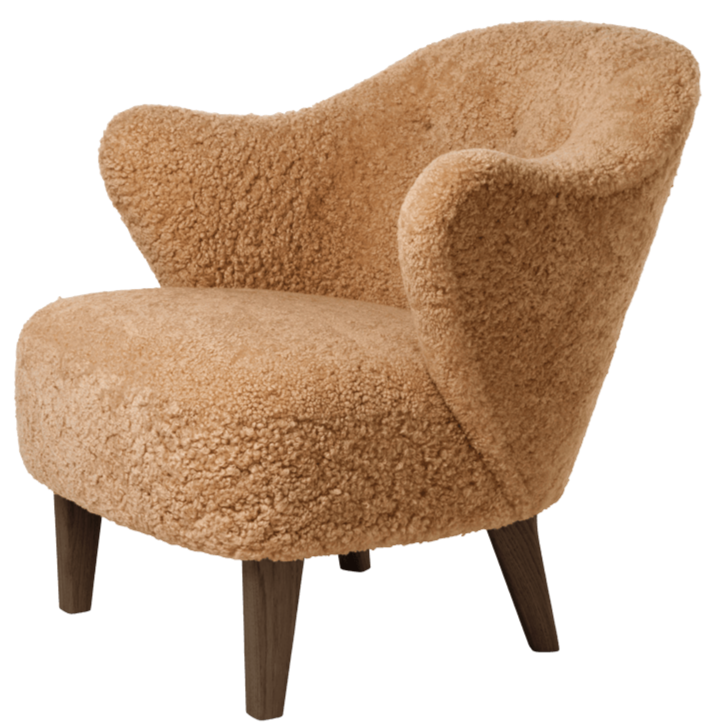 Ingeborg Lounge Chair - Sheepskin - Audo Copenhagen - Chairs - Moonlight - Smoked Oak - HORNE