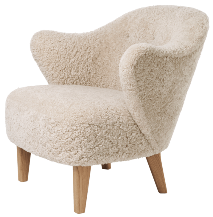 Ingeborg Lounge Chair - Sheepskin - Audo Copenhagen - Chairs - Moonlight - Smoked Oak - HORNE