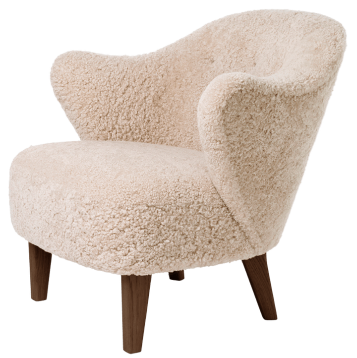 Ingeborg Lounge Chair - Sheepskin - Audo Copenhagen - Chairs - Moonlight - Smoked Oak - HORNE