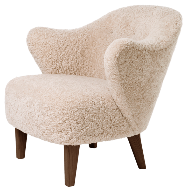 Ingeborg Lounge Chair - Sheepskin - Audo Copenhagen - Chairs - Moonlight - Smoked Oak - HORNE
