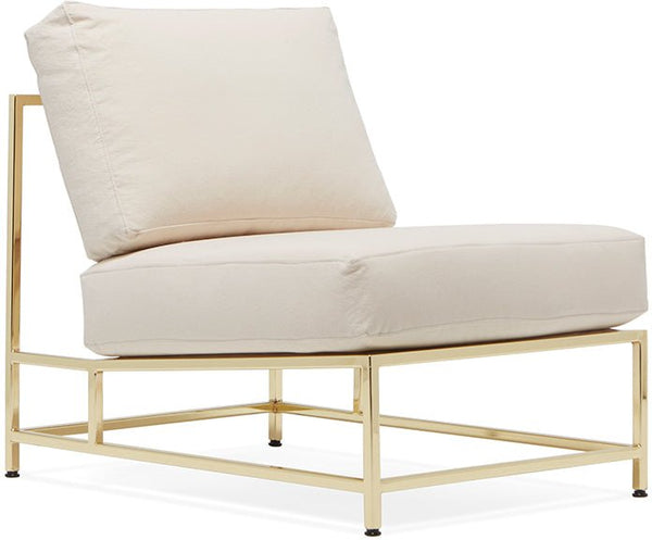 Inheritance Chair - Natural Canvas & Polished Brass