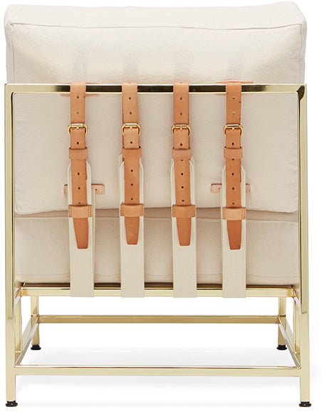 Inheritance Chair - Natural Canvas & Polished Brass