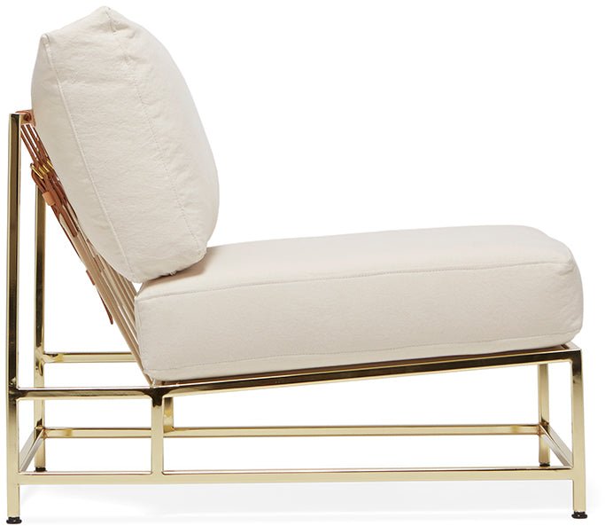 Inheritance Chair - Natural Canvas & Polished Brass