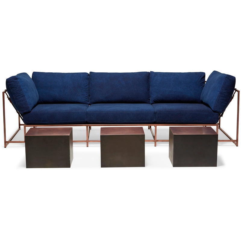 Inheritance Collection Block Table - Stephen Kenn - Tables + Desks - Blackened Steel Base & Copper Top - HORNE