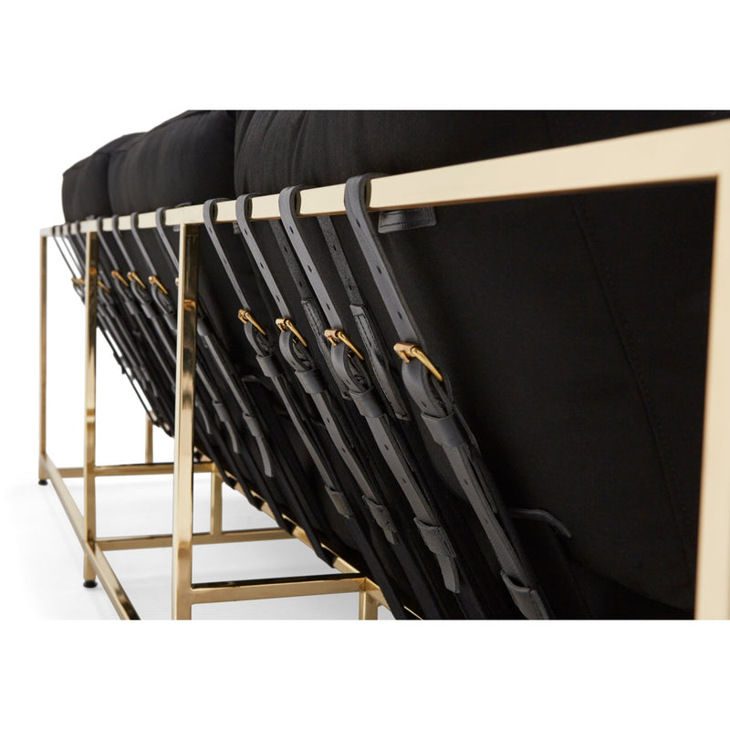 Inheritance Sofa - Black Wool & Brass