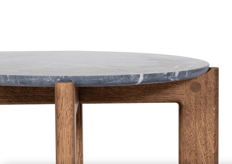 Iris Coffee Table - Asplund - Coffee Tables - Small - American Walnut - Brown Red Metal - HORNE