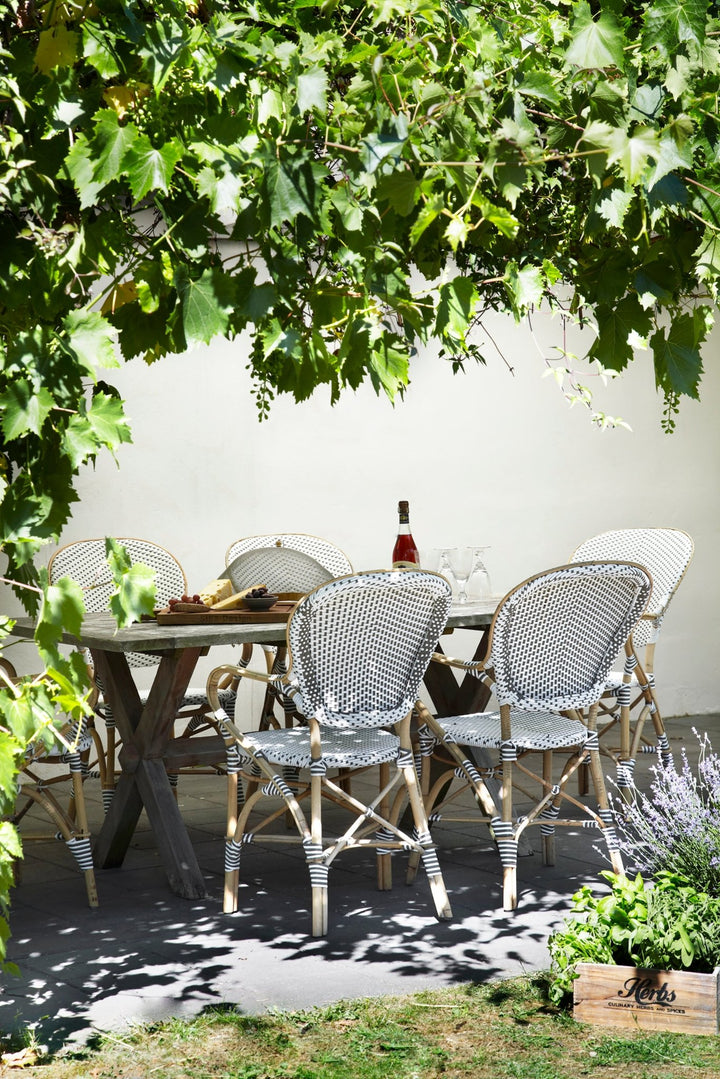 Isabell Arm Chair - Sika Design - Chairs - White / Cappuccino Dots - HORNE