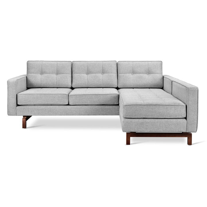 Jane 2 Loft Bi - Sectional - Gus* Modern - Sofas - Bayview Silver - Walnut - HORNE