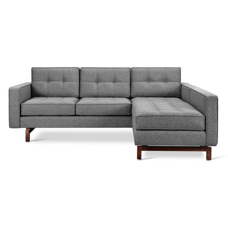 Jane 2 Loft Bi - Sectional - Gus* Modern - Sofas - Bayview Silver - Walnut - HORNE