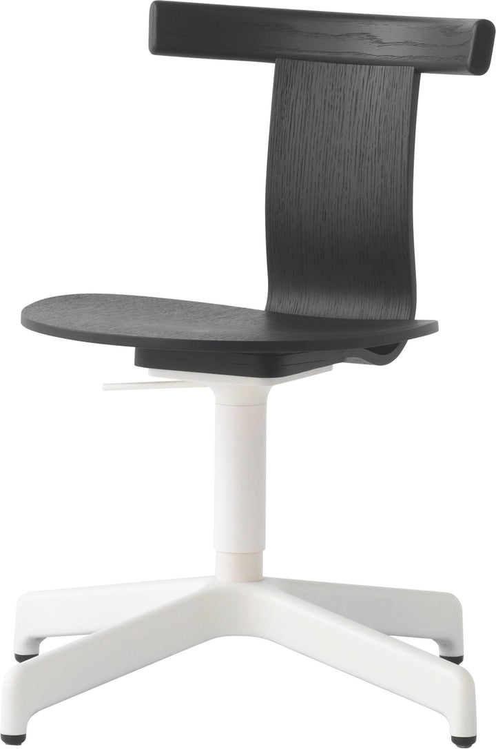 Jiro Swivel Chair - Resident - Chairs - Black With White Base - HORNE