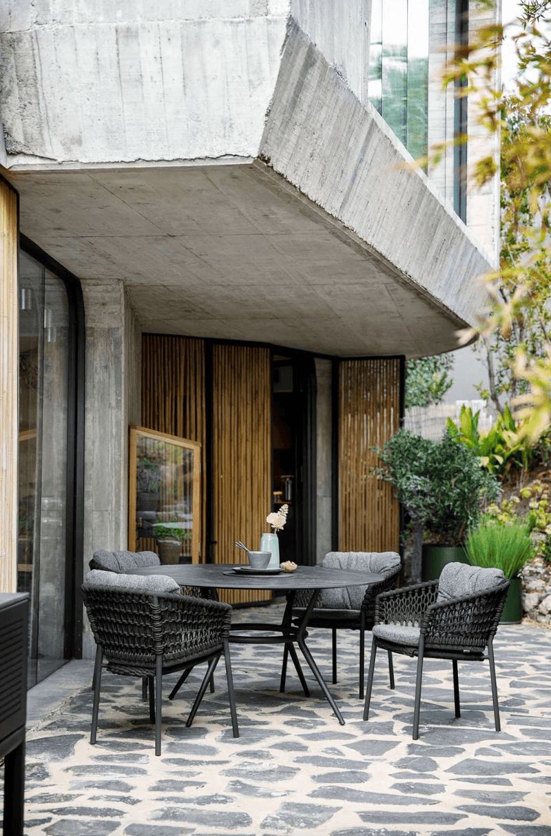 Joy Circular Dining Table - Cane Line - Outdoor Furniture - Lava Grey - Grey - HORNE