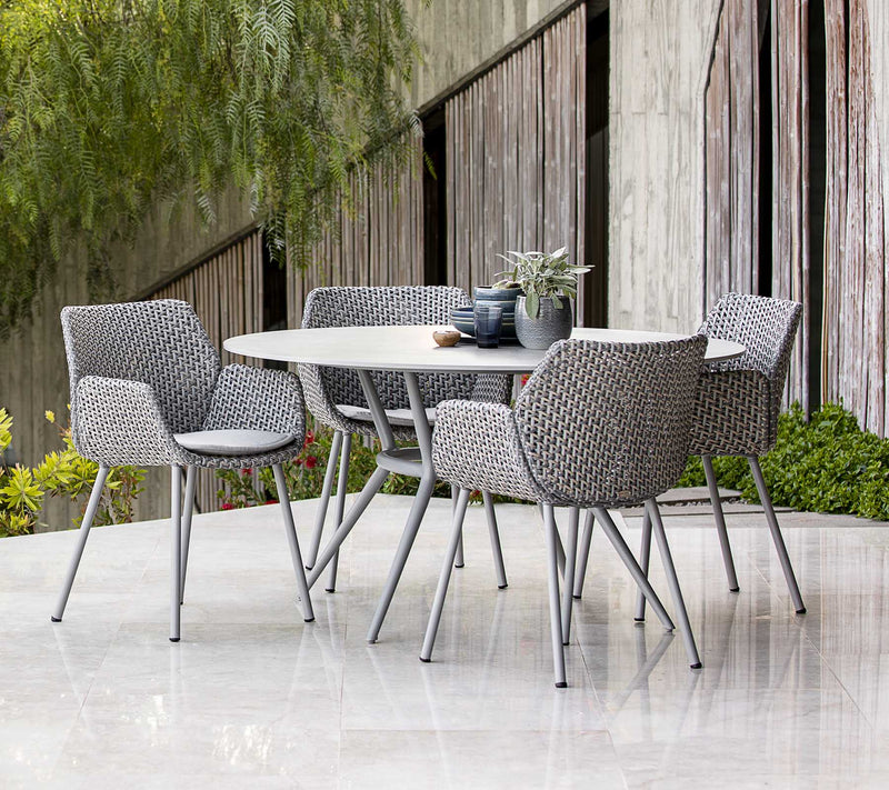 Joy Circular Dining Table - Cane Line - Outdoor Furniture - Lava Grey - Grey - HORNE
