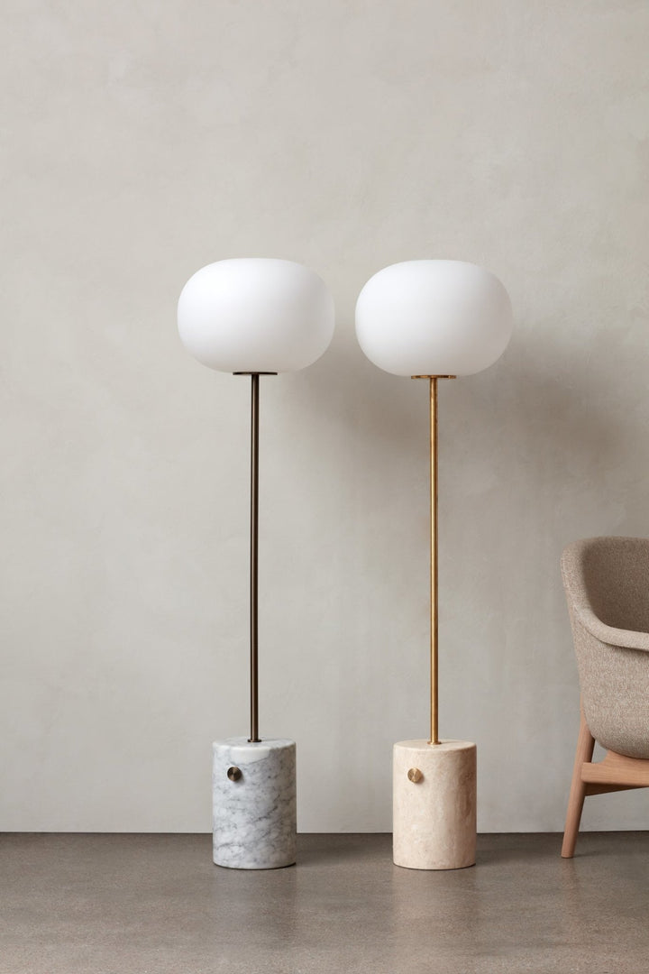 JWDA Floor Lamp - Audo Copenhagen - Pendants - Travertine / Brushed Brass - HORNE