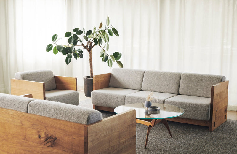 Karm 3 - Seater Sofa - BRDR. Kruger - Sofas - Fumed Oak - Hallingdal Grey 0113 - HORNE