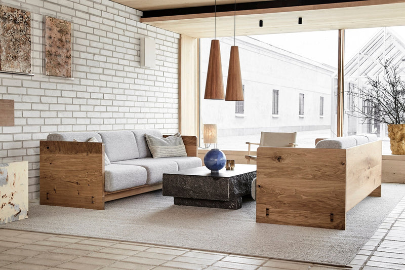 Karm 3 - Seater Sofa - BRDR. Kruger - Sofas - Fumed Oak - Hallingdal Grey 0113 - HORNE