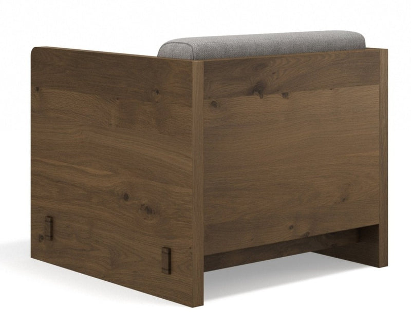 Karm Lounge Chair - BRDR. Kruger - Chairs - Fumed Oak - Hallingdal Grey 0113 - HORNE