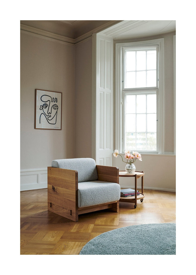 Karm Lounge Chair - BRDR. Kruger - Chairs - Fumed Oak - Hallingdal Grey 0113 - HORNE