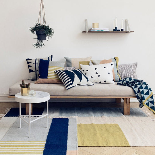 Kelim Semi Circle Pillow - Wool & Cotton