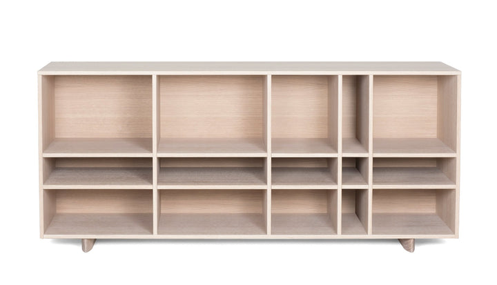 KILT Open 137 Cabinet - Asplund - Shelving - 11.6"D - White Stained Oak - P2 - HORNE