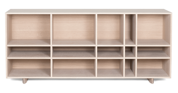 KILT Open 137 Cabinet - Asplund - Shelving - 11.6"D - White Stained Oak - P2 - HORNE