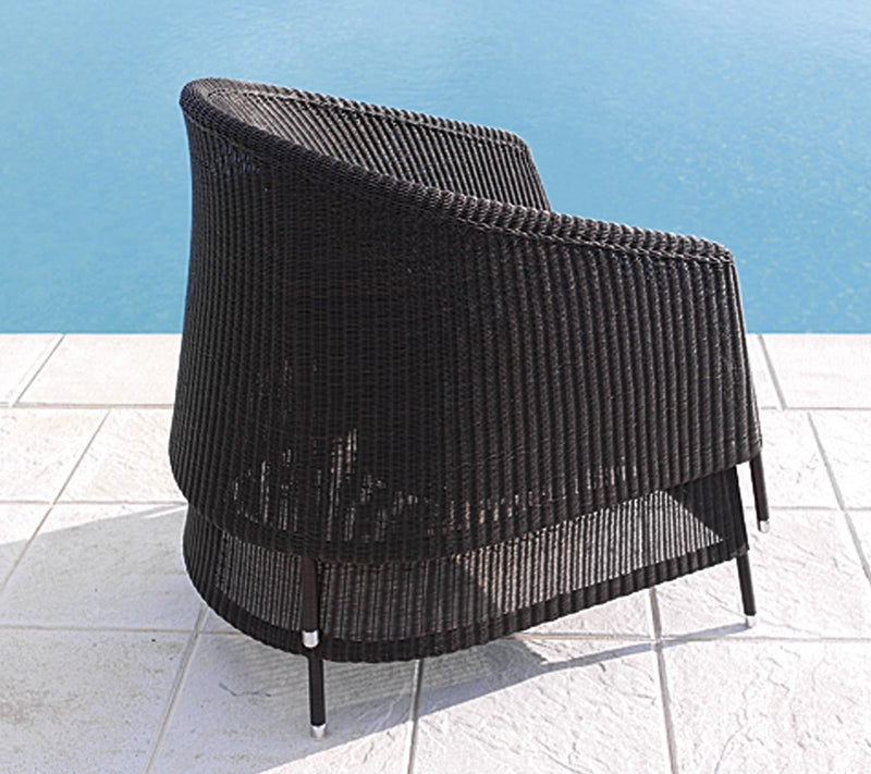Kingston Lounge Chair - Cane Line - Outdoor Furniture - Mocca - No Cushion - HORNE