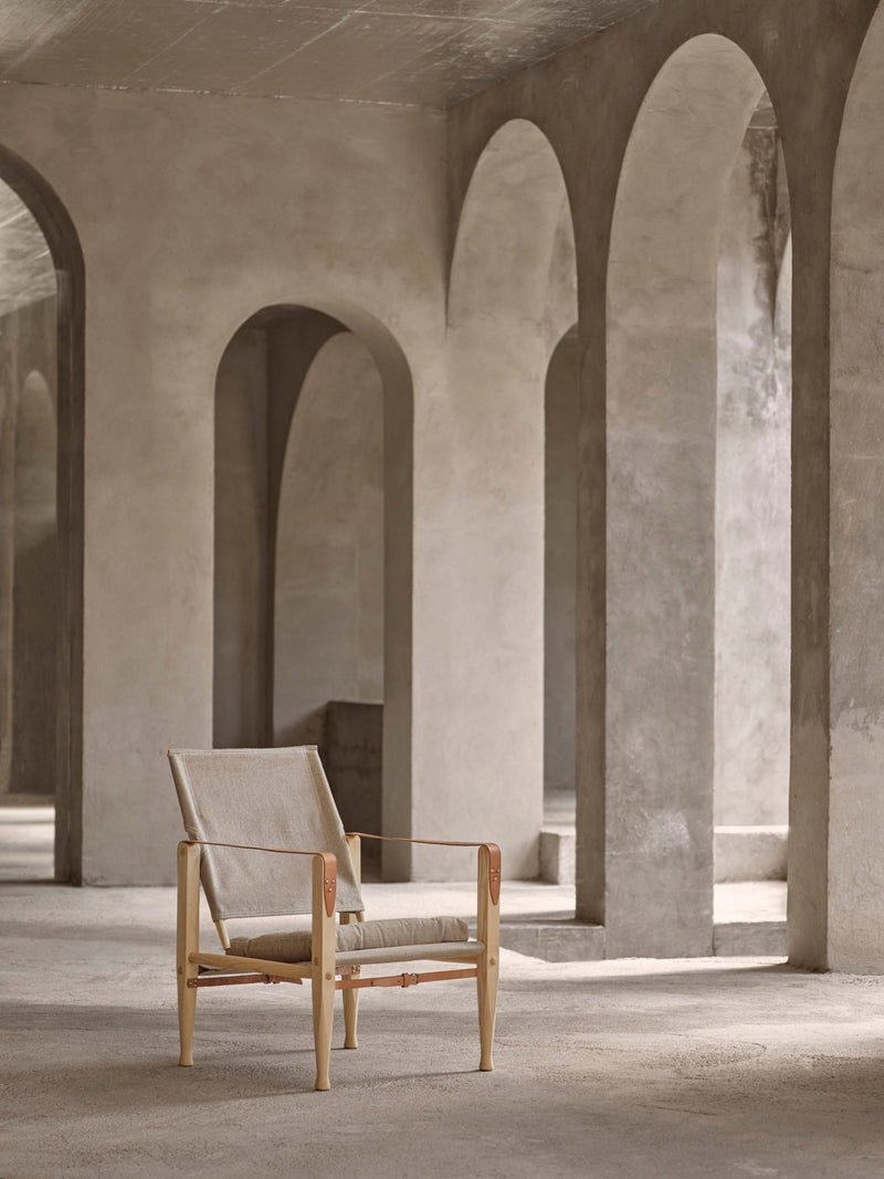 KK47000 Safari Chair - Carl Hansen & Son - Chairs - White Oiled Ash/Canvas - HORNE