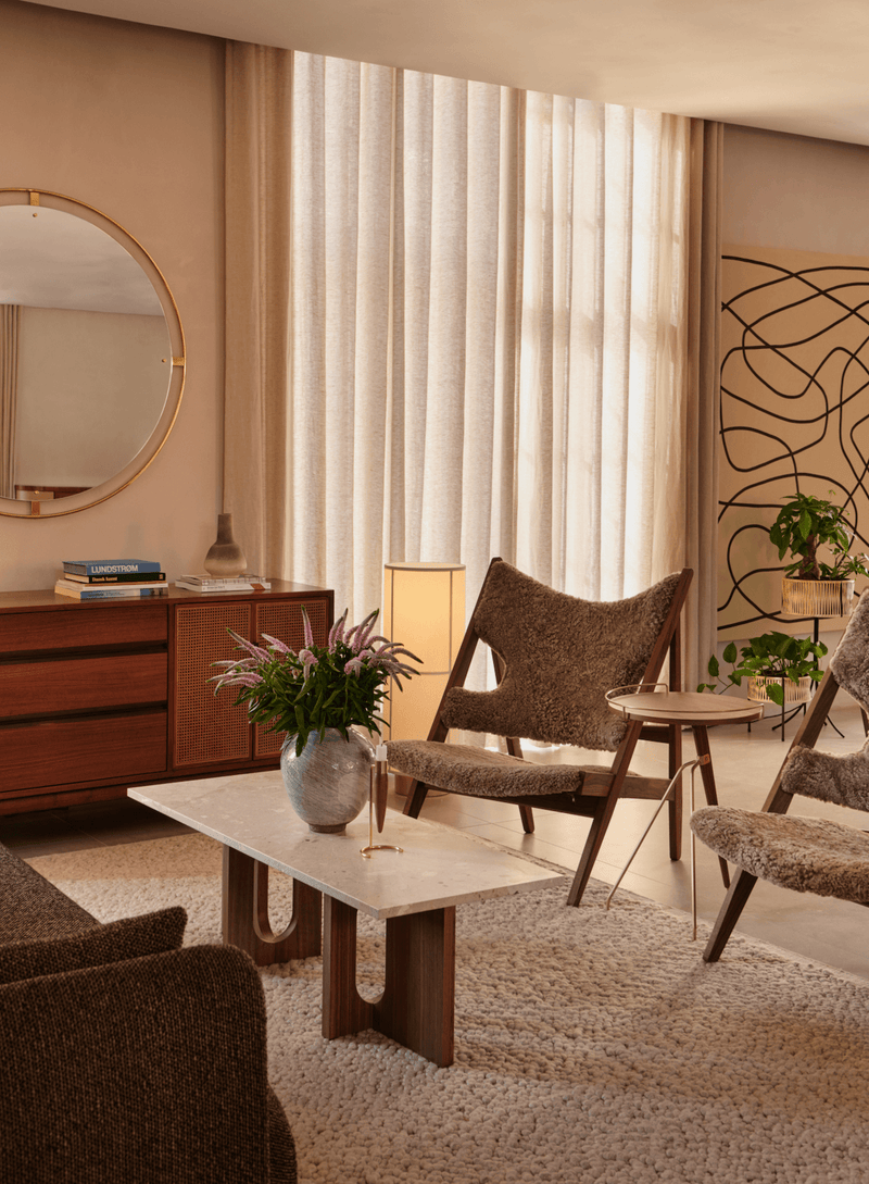 HORNE Sheepskin Knitting Lounge Chair